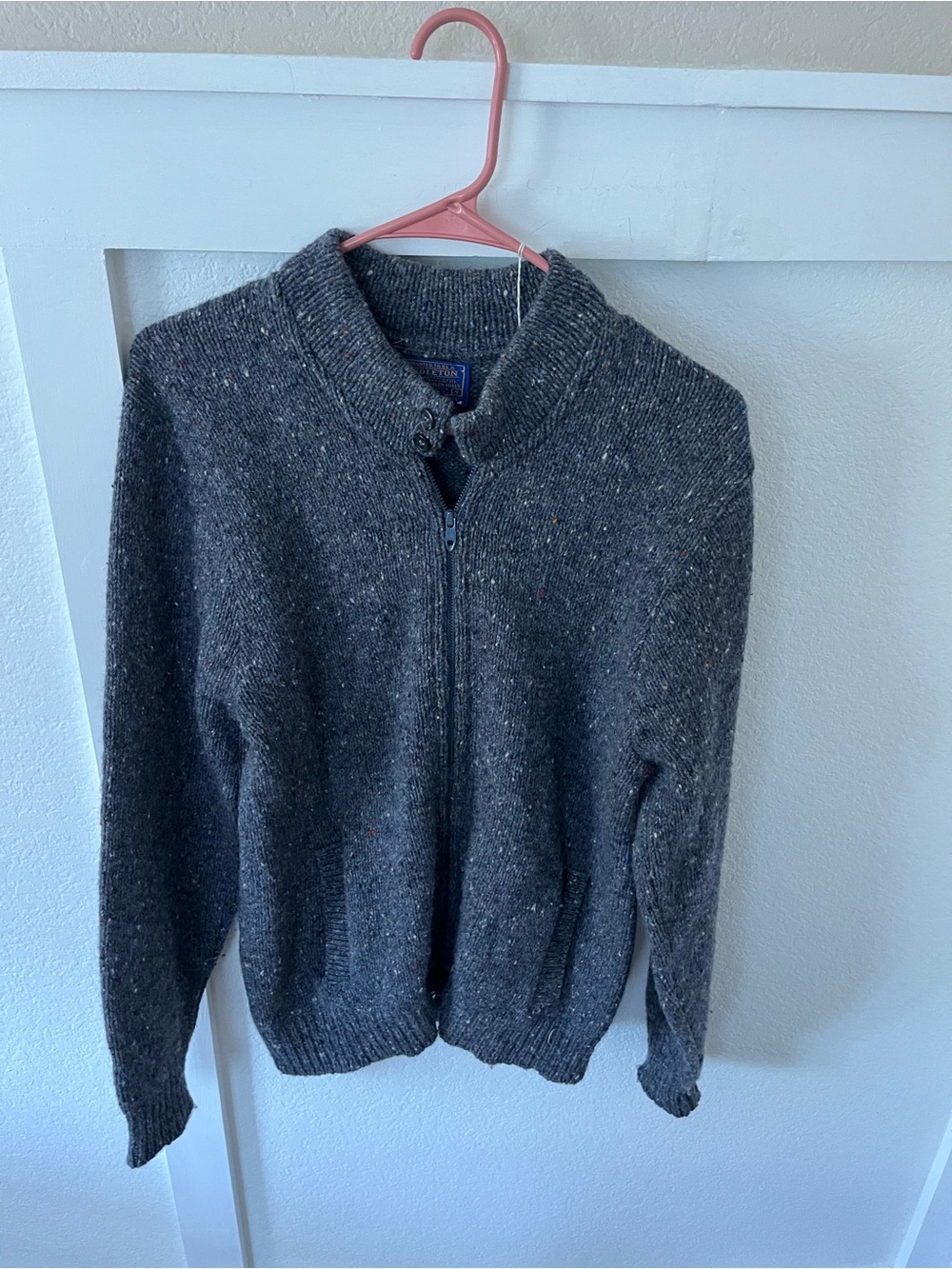Pendleton Men's Small Virgin Wool Full-zip Knit Sweater